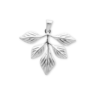 Colgantes Acero Inox hoja Plateado