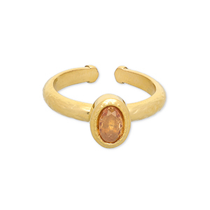 Anillos Acero Inox Dorado-naranja claro