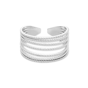 Anillos Acero Inox Plateado