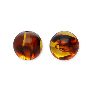 Abalorios acr&iacute;licos 16 mm redondos Naranja marr&oacute;n
