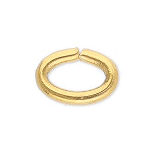 Fornituras acero inox anillo &oacute;valo Dorado