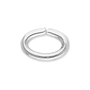 Fornituras acero inox anillo &oacute;valo Plateado