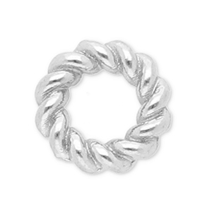 Fornituras acero inox anillo cerrado 6mm Plateado