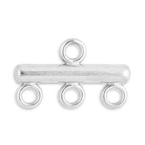 Fornituras acero inox colgantes con 3 anillas Plateado