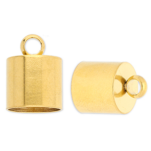 Fornituras acero inox terminal &Oslash;10mm con anilla Dorado