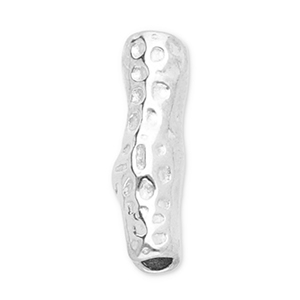 Abalorios acero inox tubo Plateado