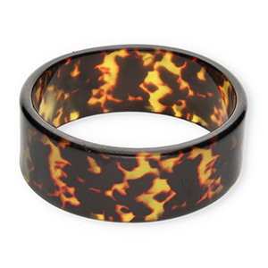 Pulseras bangle de resina Transparente marr&oacute;n &aacute;mbar-negro