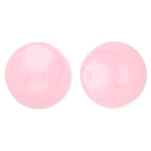 Abalorios acr&iacute;licos 16 mm redondos Rosa-m&aacute;rmol