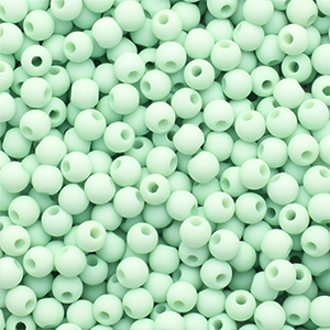 Abalorios acr&iacute;licos 4 mm mate Verde pastel