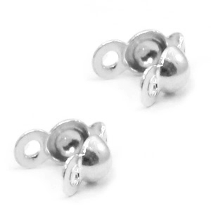 Plata 925 tapa nudos con anilla 3mm Plata