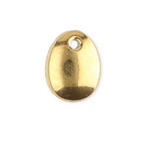 Colgantes Acero Inox &oacute;valo Dorado