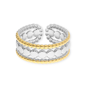 Anillos Acero Inox Plateado-dorado