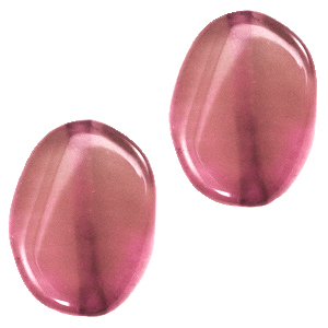 Piedra semipreciosa ovalada &oacute;palo magenta