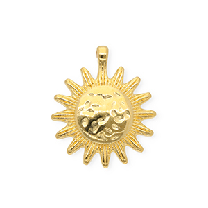 Colgantes met&aacute;licos DQ&reg; sol Dorado (sin n&iacute;quel)