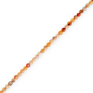 Piedras naturales &Aacute;gata 3mm faceteados Amarillo-rojo multicolor