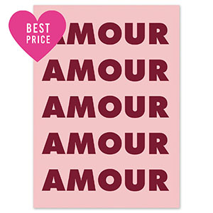 BY31&reg; Tarjetas para joyer&iacute;a "Amour" Rosa-burdeos