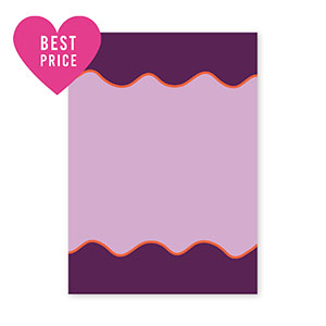 BY31&reg; Tarjetas para joyer&iacute;a ondas P&uacute;rpura-naranja-negro