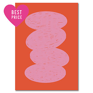 BY31&reg; Tarjetas para joyer&iacute;a &oacute;valo Rojo-rosa claro