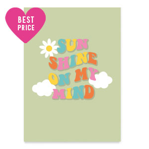 Tarjetas para joyer&iacute;a "Sunshine on my mind" Verde claro
