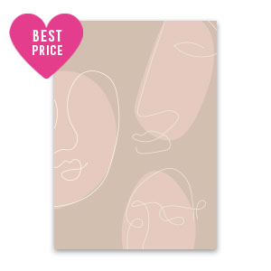 Tarjetas para joyer&iacute;a caras Rosa claro-rosa