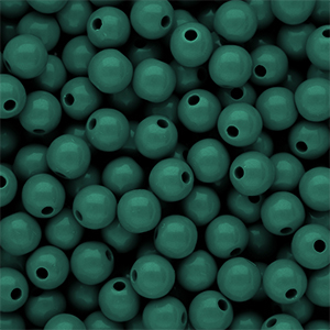 DQ Abalorios acr&iacute;licos 10 mm brillante Mediterranea green 19-4517 TCX