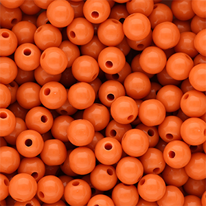 DQ Abalorios acr&iacute;licos 8 mm brillante Orange peel 16-1359 TCX