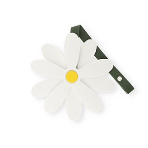 Colgantes llamativos flor Blanco-amarillo-verde oscuro