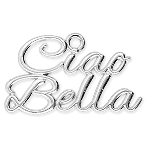 Colgantes met&aacute;licos "Ciao Bella" Plateado