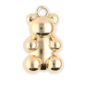 Colgantes met&aacute;licos oso Dorado