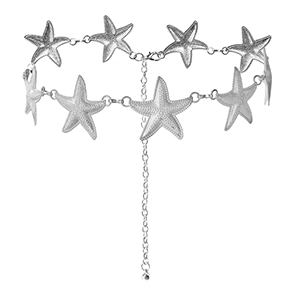 Cadena para la cadera estrella de mar Plateado