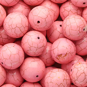 Abalorios de cer&aacute;mica 20mm Rosa