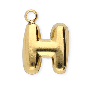 Colgantes Acero Inox letra H Dorado