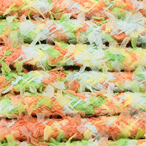Paracord trendy 8mm Verde-naranja coral-amarillo-blanco