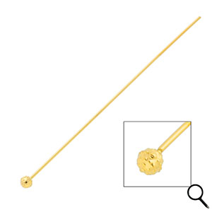 BY31&reg; Fornituras Acero inox bast&oacute;n con cabeza bola 70mm Dorado