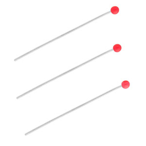 BY31&reg; Fornituras Acero inox bast&oacute;n con cabeza bola 35mm Plateado-rojo
