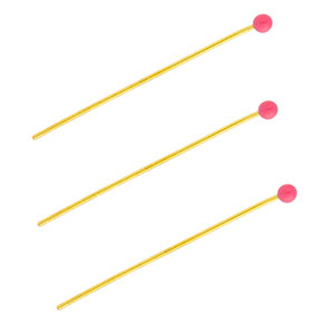 BY31&reg; Fornituras Acero inox bast&oacute;n con cabeza bola 35mm Dorado-rosa magenta
