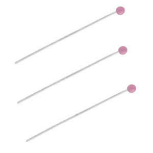 BY31&reg; Fornituras Acero inox bast&oacute;n con cabeza bola 35mm Plateado-p&uacute;rpura lavanda