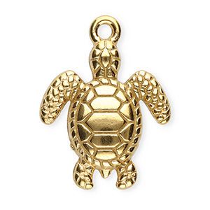 Colgantes Acero Inox tortuga Dorado