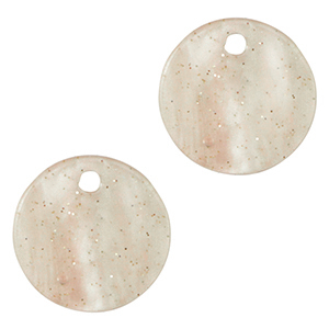 Colgantes de resina 12mm Beige arena