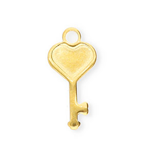 Colgantes Acero Inox ilave con coraz&oacute;n Dorado