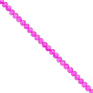 Abalorios faceteados disco 3x2mm Rosa fucsia