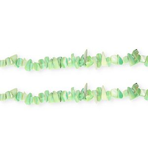 Abalorios conchas chips Verde multicolor
