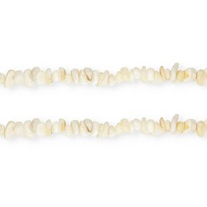 Abalorios conchas chips Blanco natural