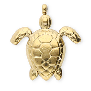 Colgantes Acero Inox tortuga Dorado