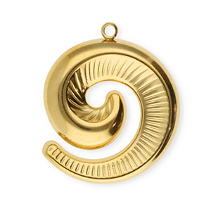 Colgantes Acero Inox espiral Dorado
