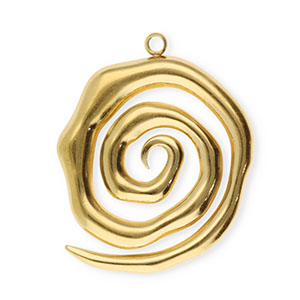 Colgantes Acero Inox espiral Dorado