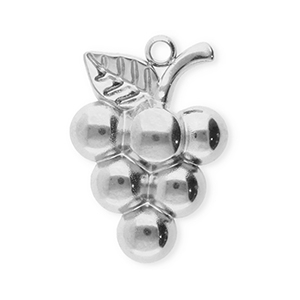 Colgantes Acero Inox a mano uvas Plateado