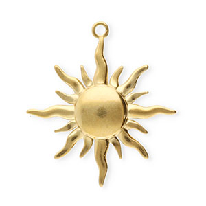 Colgantes Acero Inox sol Dorado