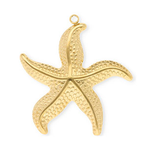 Colgantes Acero Inox estrella de mar Dorado