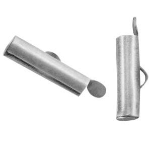 Terminal cil&iacute;ndrica DQ 15x6mm Plata vieja (sin n&iacute;quel)